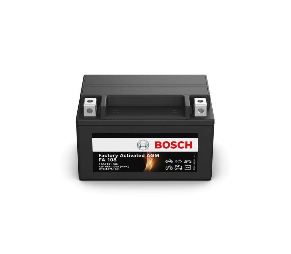 Bosch 6Ah 100A YTX7A-BS 150x87x93mm+-
