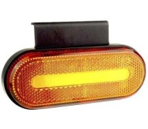 Светодиодный габаритный фонарь 10-30В, IP67, оранжевый, овальный