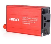 Инвертор 12В-230В,300/600Вт, 2 порта USB