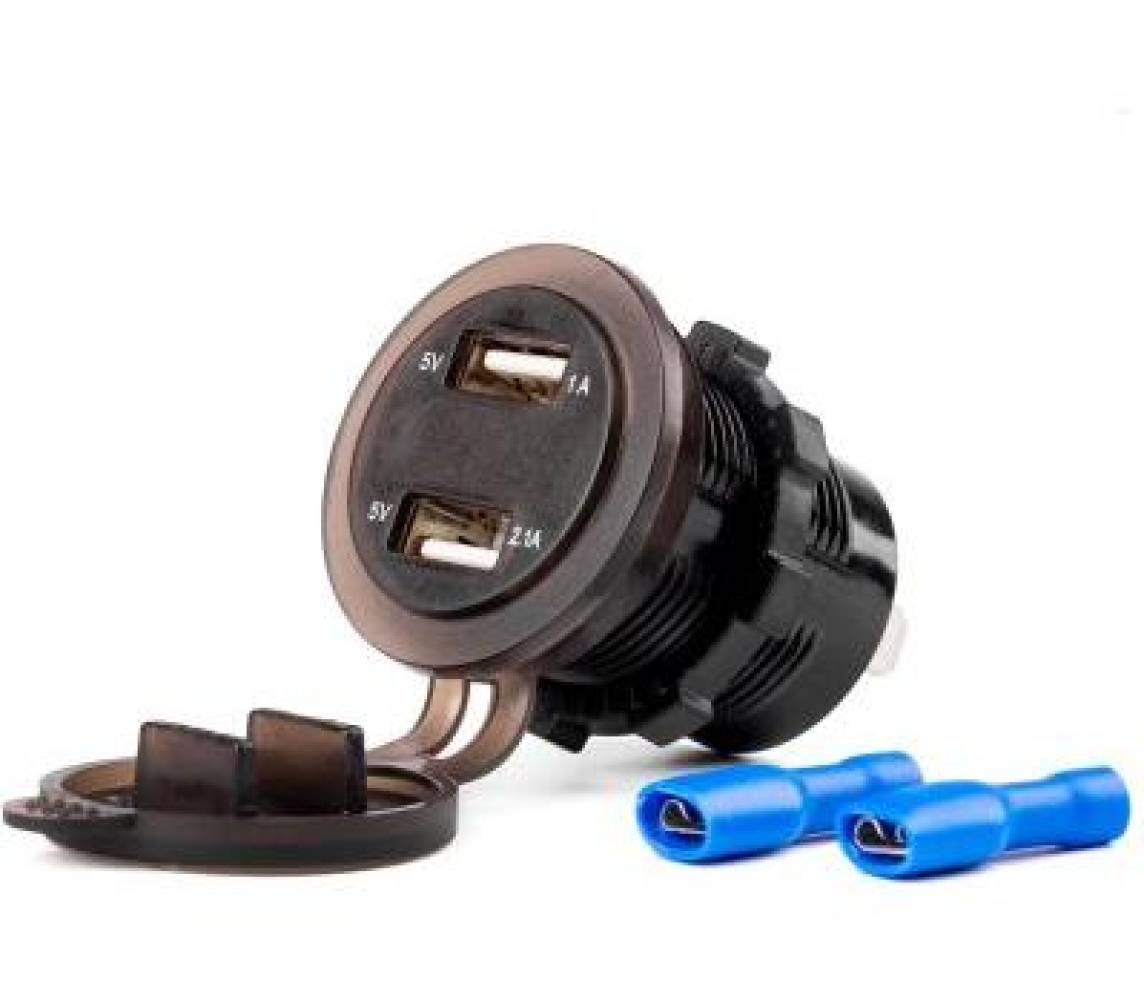 Laadija voltmeeter 2 USB-pordiga 12/24V