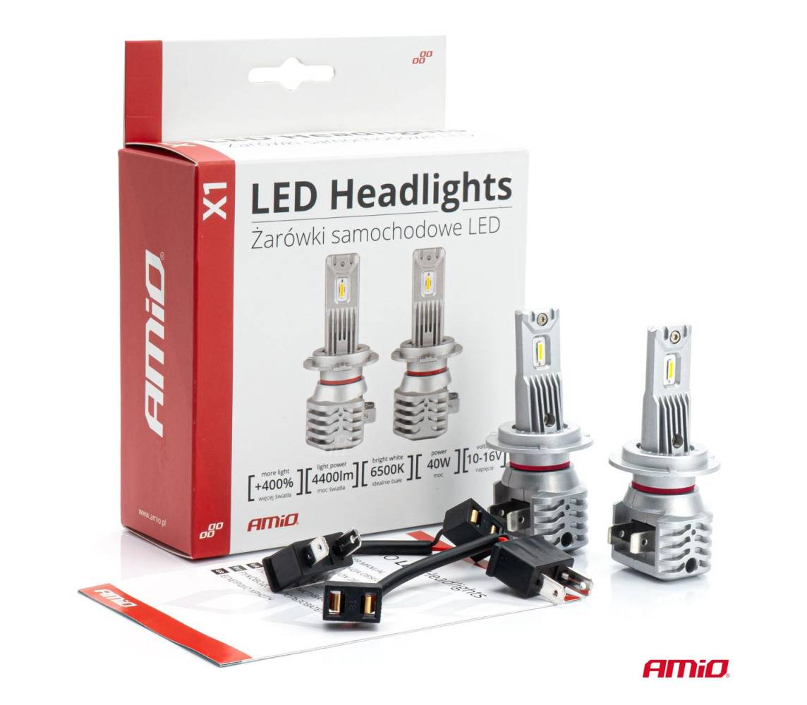 Led X1 seeria H7, 2tk, 4400 lm, E mark