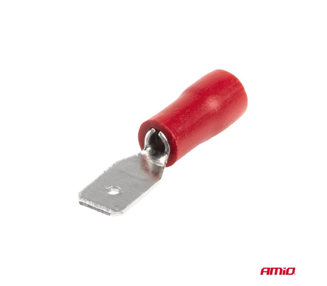 Разъемы штекерные изолированные (папа) 10 шт., 5,6mm 0.5-1.5mm2, красный