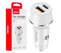 Laadija duubel USB-A + USB-C 20W 12/24V