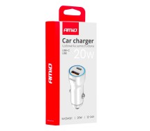 Laadija USB-A + USB-C 20W 12/24V