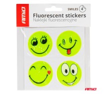 Флуоресцентные наклейки «улыбка», 4 шт.