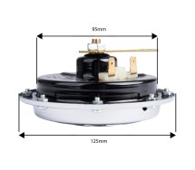 Pasuna kompl 12V 125mm 2tk 110DB kroom